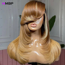 Load image into Gallery viewer, Ombre Blonde Body Wave Glueless 4X4 Closure 13X4 HD Lace Frontal Wigs
