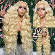 Platinum Blonde Body Wave Brazilian 13X6 Lace Frontal 360 Full Wigs