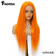 Ginger Straight Glueless Synthetic 13X6 HD Lace Frontal Wig