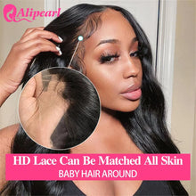 Load image into Gallery viewer, Black Body Wave Brazilian 13X4 HD Lace Frontal Wig
