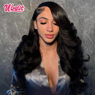 Natural Black Body Wave Brazilian 13X6 Lace Frontal Wig