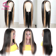 Load image into Gallery viewer, Black w/ Platinum Blonde Highlights 5X5 Closure 13X6 Lace Frontal Wigs
