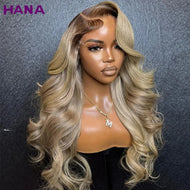 Ash Blonde w/ Dark Roots Brazilian 13X6 Lace Frontal Wig