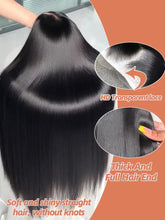 Load image into Gallery viewer, Black Bone Straight Brazilian 13X6 Lace Frontal Wig w/ Baby Hair
