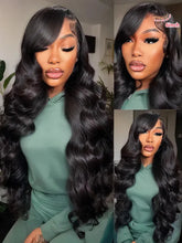 Load image into Gallery viewer, Black Glueless Body Wave Brazilian 13X6 HD Lace Frontal Wig

