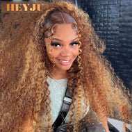 Ombre Blonde w/ Highlights Water Wave  13X6 Lace Frontal Wig