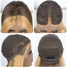 Load image into Gallery viewer, Brown w/ Blonde Highlights Loose Wave Synthetic 13X4 Lace Frontal Wig
