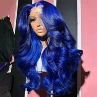 Electric Blue Body Wave Brazilian 13X6 Lace Frontal Wig